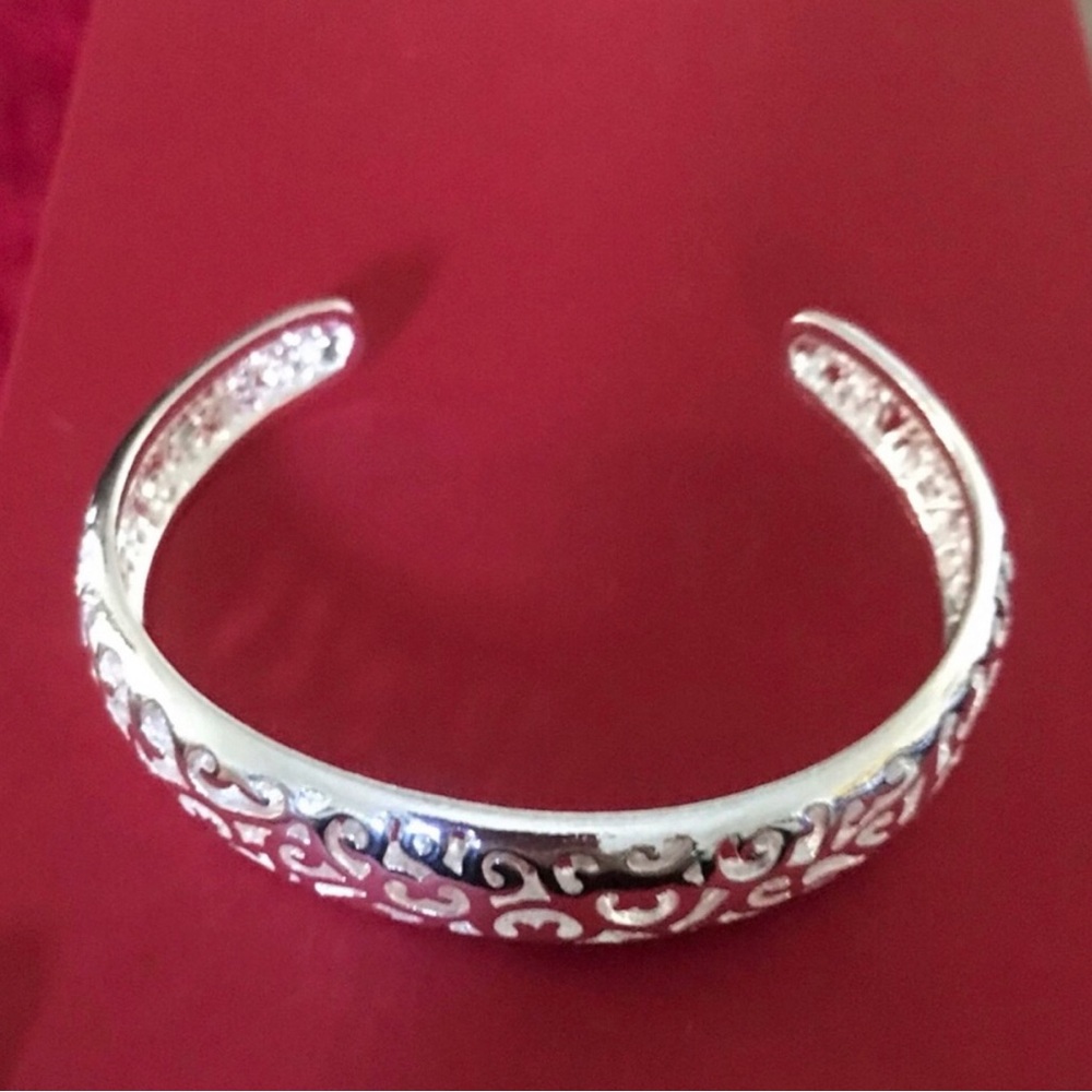 Sterling Silver Filigree Open Cuff Bracelet